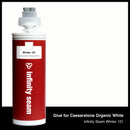 Glue color for Caesarstone Organic White quartz with glue cartridge