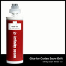 Glue color for Corian Snow Drift quartz with glue cartridge
