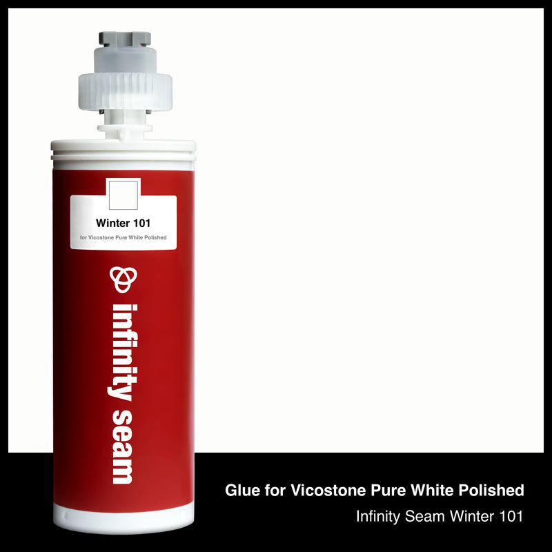 Glue color for Vicostone Pure White Polished quartz with glue cartridge