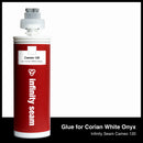 Glue color for Corian White Onyx solid surface with glue cartridge