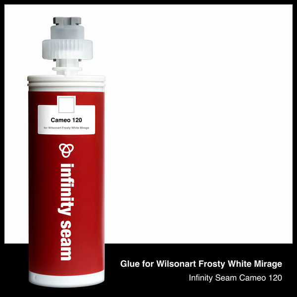Glue color for Wilsonart Frosty White Mirage solid surface with glue cartridge