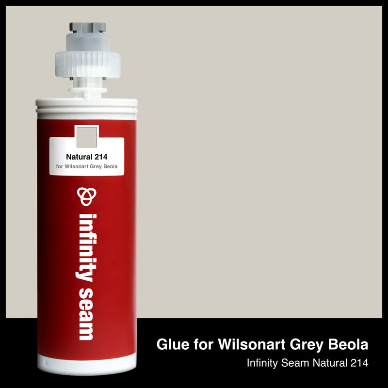 Glue color for Wilsonart Grey Beola solid surface with glue cartridge