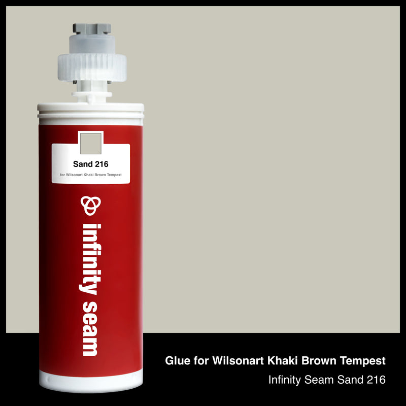 Glue color for Wilsonart Khaki Brown Tempest solid surface with glue cartridge