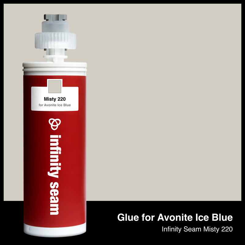 Glue color for Avonite Ice Blue solid surface with glue cartridge