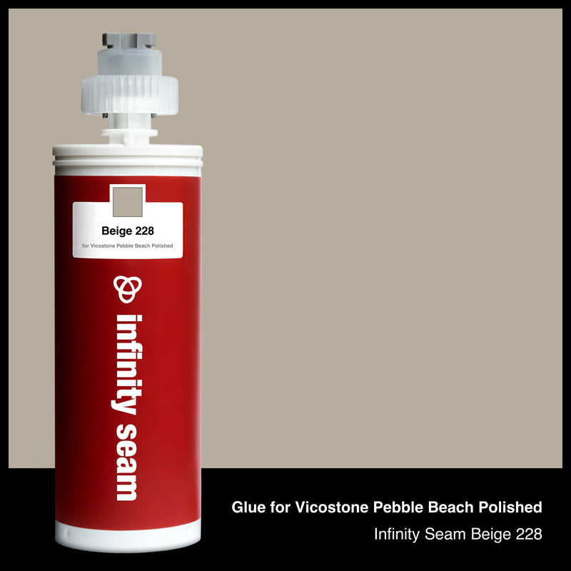 Glue color for Vicostone Pebble Beach Polished quartz with glue cartridge
