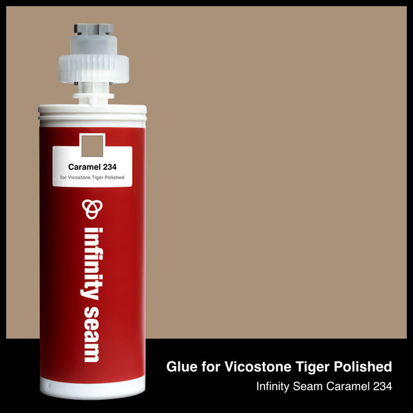 Glue color for Vicostone Tiger Polished quartz with glue cartridge