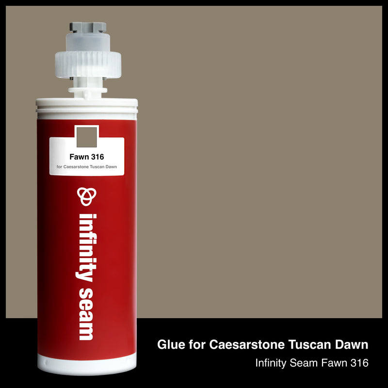 Glue color for Caesarstone Tuscan Dawn quartz with glue cartridge