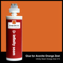 Glue color for Avonite Orange Zest solid surface with glue cartridge