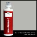 Glue color for Wilsonart Steel Grey Tempest solid surface with glue cartridge