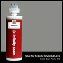 Glue color for Avonite Crushed Lava solid surface with glue cartridge