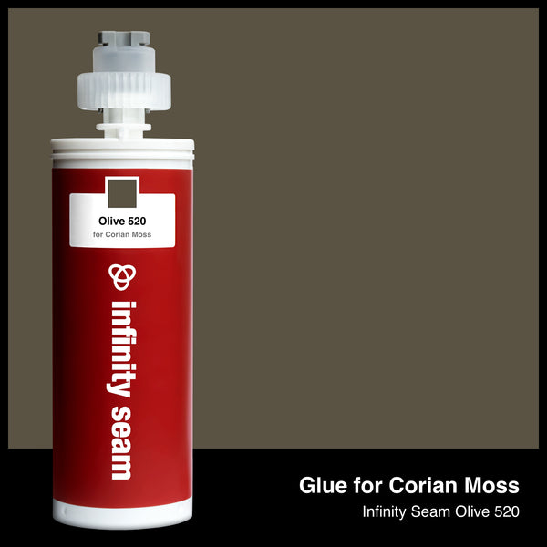 Glue color for Corian Moss solid surface with glue cartridge