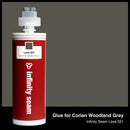 Glue color for Corian Woodland Gray quartz with glue cartridge