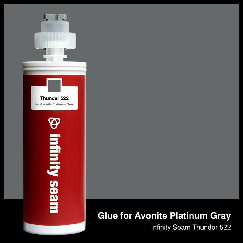 Glue color for Avonite Platinum Gray solid surface with glue cartridge