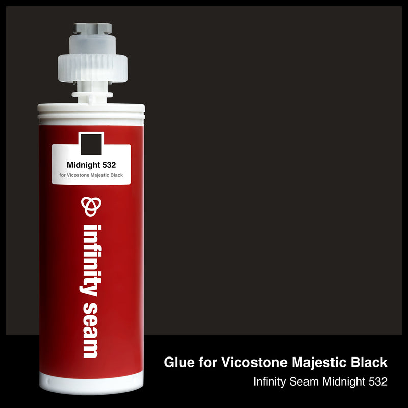 Glue color for Vicostone Majestic Black quartz with glue cartridge