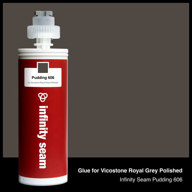 Glue color for Vicostone Royal Grey Polished quartz with glue cartridge