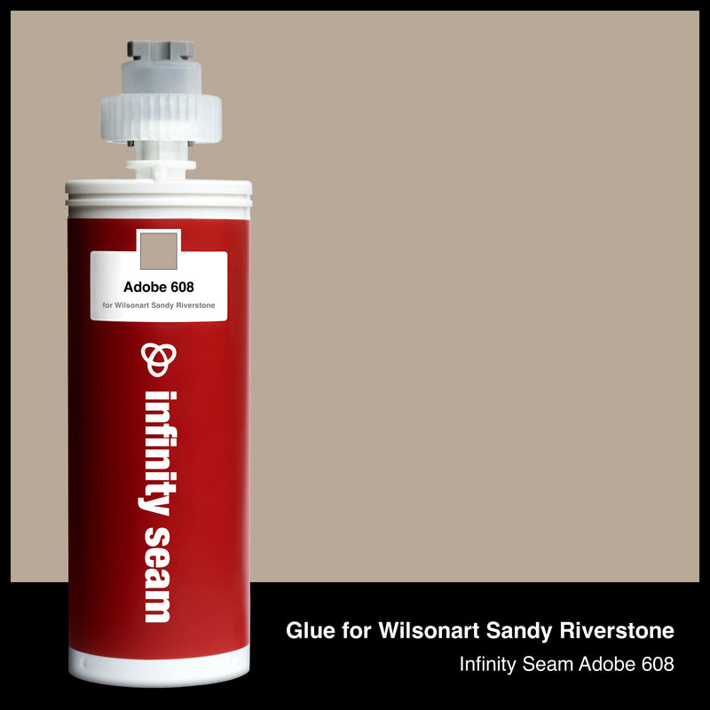Glue color for Wilsonart Sandy Riverstone solid surface with glue cartridge