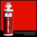 Glue color for Vicostone Sparkling Red Polished quartz with glue cartridge