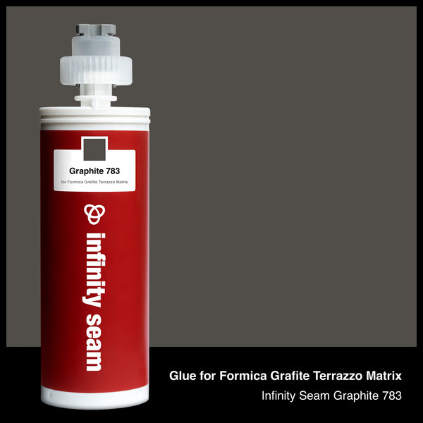 Glue color for Formica Grafite Terrazzo Matrix solid surface with glue cartridge