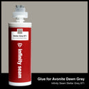 Glue color for Avonite Dawn Gray solid surface with glue cartridge