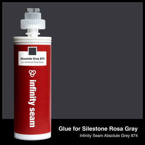 Glue color for Silestone Rosa Gray quartz with glue cartridge